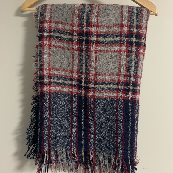 (2for$20) Cozy Ardene Knit Plaid Blanket Scarf - Picture 1 of 2